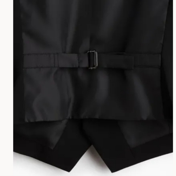 H&M Slim Fit Suit Vest Size 38 in Black - Picture 4 of 15
